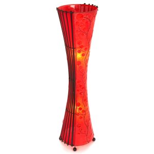 Round Red Poppy Floor Lamp - 100cm