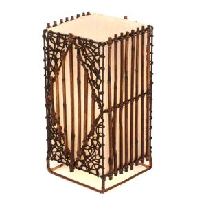 Small Wicker and Rattan Table Lamp - 30cm