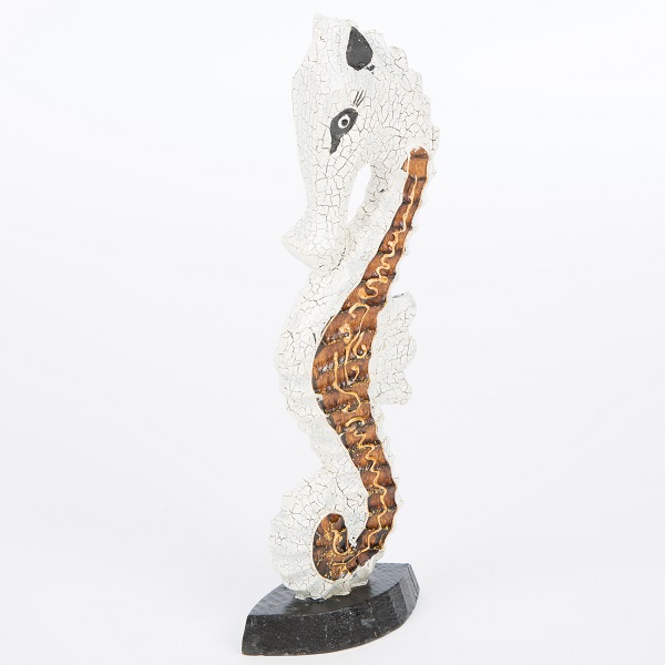 Wooden Seahorse - Gold - 35 cm