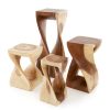 Twisted Infinity Stool - Square - Clear - 11 x 20